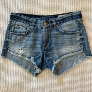 Rag & Bone Ripped Jean Shorts (24)